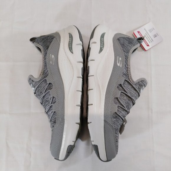 Skechers Air Cooled Arch Fit Rainbow View Gray NWT Women's Size 6.5W US - Picture 8 of 11